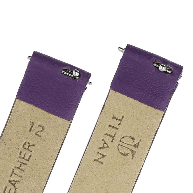 12 mm Purple Genuine Leather Strap for Women - image number 4