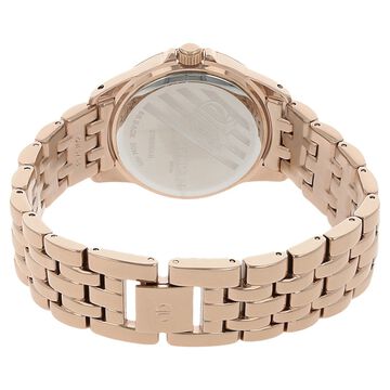 Titan Quartz Analog Champagne Dial Stainless Steel Strap Watch for Women