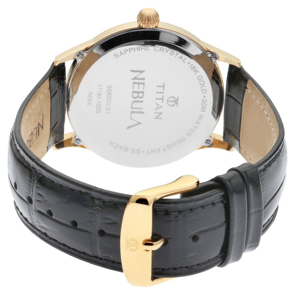 Buy Online Titan Nebula Quartz Analog 18 Karat Solid Gold Watch
