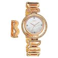Titan Raga Glimmers Quartz Analog Mother of Pearl Dial Rose Gold Metal Strap Watch For Women - image number 0