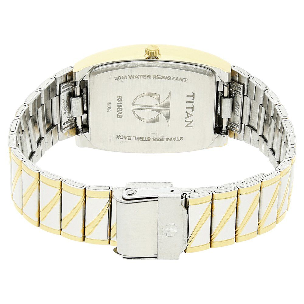 Buy Online Titan Quartz Analog with Date Black Dial Stainless Steel Strap Watch for Men ns9315bm02 Titan