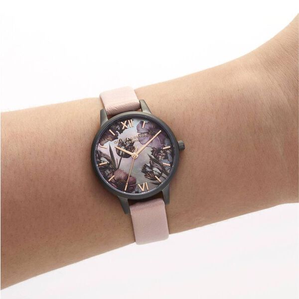 Olivia Burton Quartz Analog Mother of Pearl Dial Leather Strap Watch for Women - image number 5