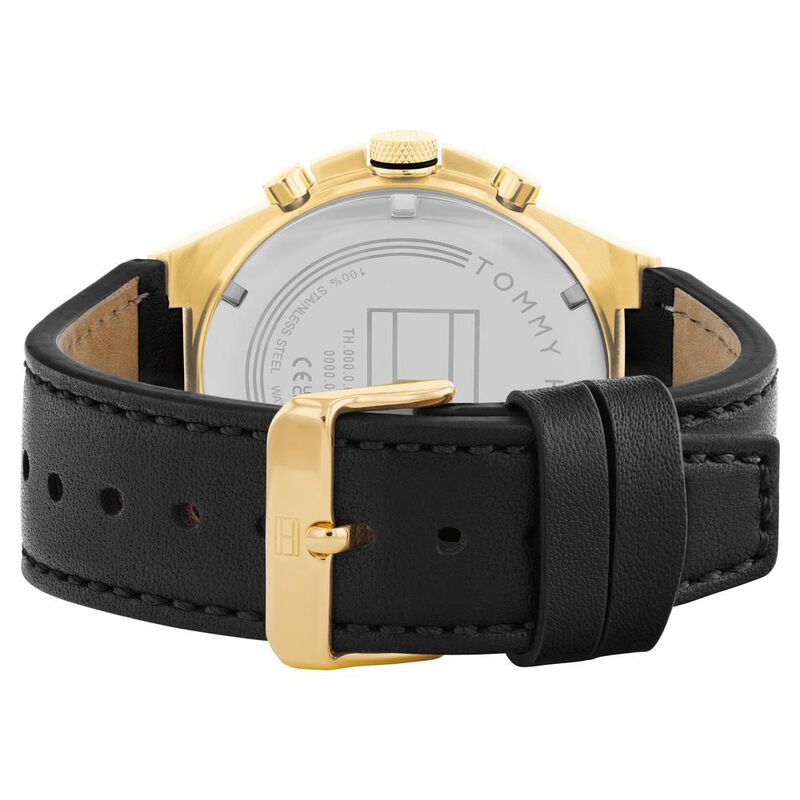 Tommy Hilfiger Quartz Multifunction Black dial Leather Strap Watch for Men - image number 2