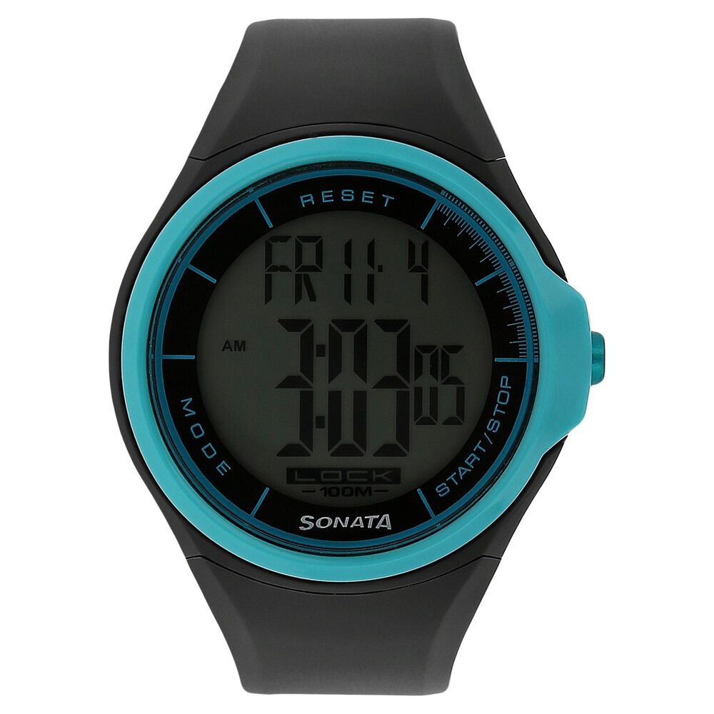 Buy Online SF Digital Dial Black Plastic Strap Watch for Men