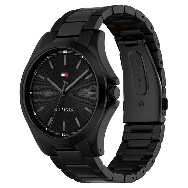 Tommy Hilfiger Quartz Analog Black Dial Black Stainless Steel Strap Watch For Men - image number 1