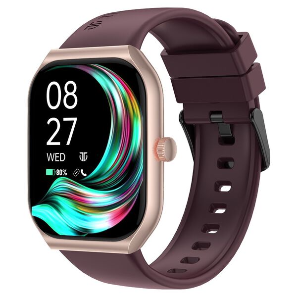 Titan Smart Watch with 4.97 CM Super AMOLED Display | 410 x 502 Pixel Resolution | AI Voice Assistant With Red Strap - image number 2