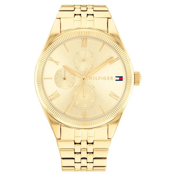 Tommy Hilfiger Quartz Analog with Date Champagne Dial Stainless Steel Strap Watch for Women - image number 0