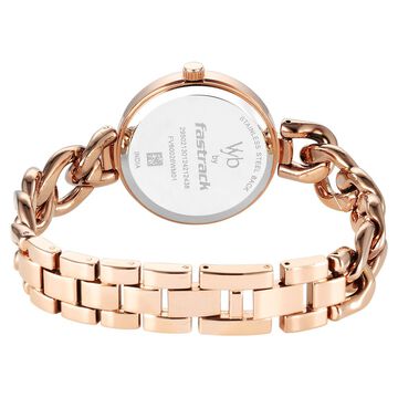 Fastrack Vyb Showstopper Quartz Analog Mother Of Pearl Dial Metal Strap Watch for Girls