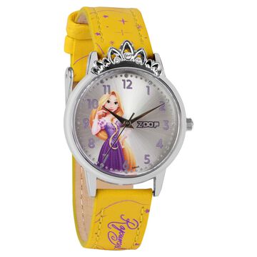 Zoop By Titan Disney Princess Quartz Analog Silver Dial Leather Strap Watch For Kids