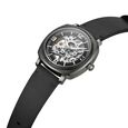 Kenneth Cole Mechanical Hand Wound Analog Mechanical Black Dial Black Leather Strap Watch For Men - image number 2