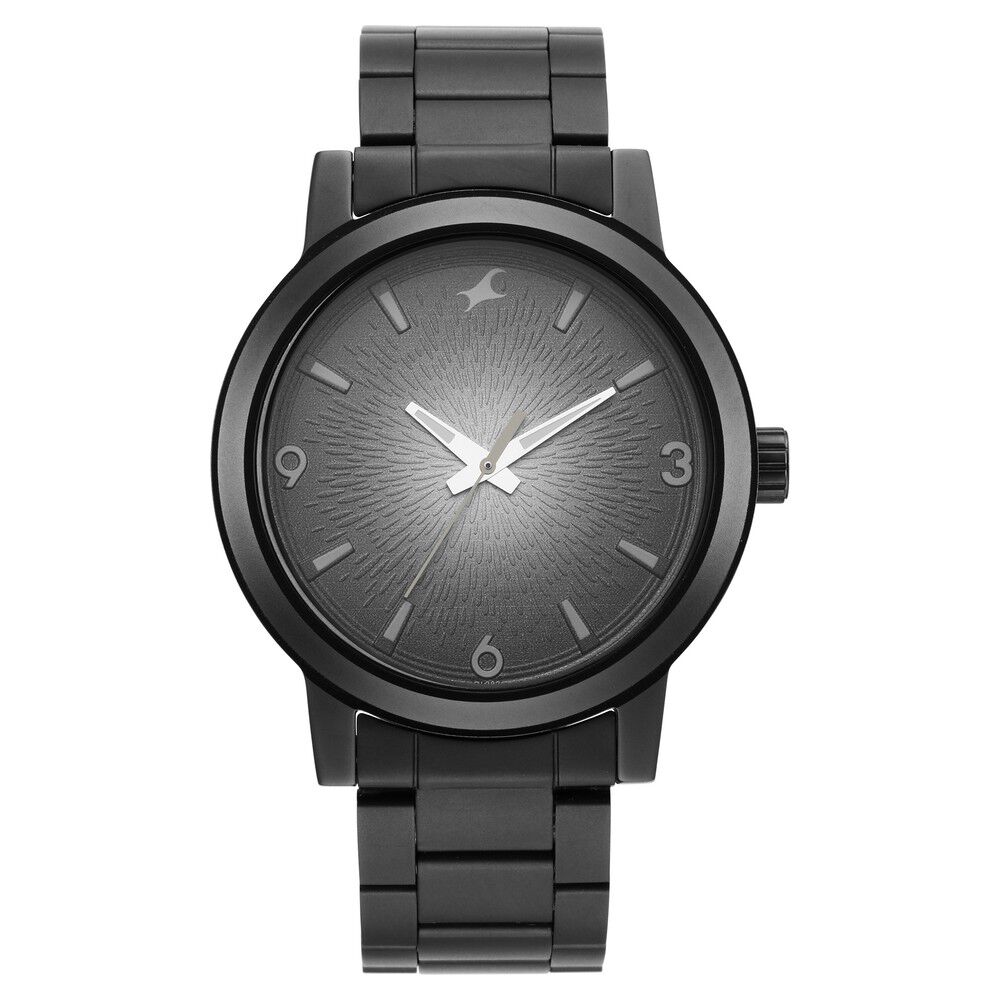 Fastrack black dial men's on sale analog watch for guys