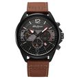 Titan Octane Cred Analog with Black Dial Brown Leather Strap Watch for Men - image number 0