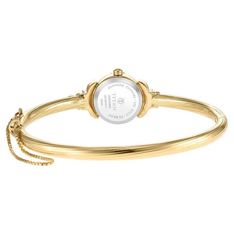 Titan Nebula Quartz Analog 18 Karat Solid Gold Watch for Women - image number 4