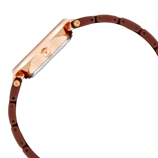 Anne Klein Quartz Analog Brown Dial Rose Gold Ceramic Strap Watch For Women - image number 1