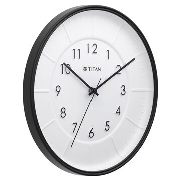 Titan Contemporary Wall Clock with Raised Numbers - 30.8 cm x 30.8 cm (Medium)