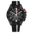 Tommy Hilfiger Quartz Chronograph Black Dial Black Silicone Strap Watch For Men - image number 0