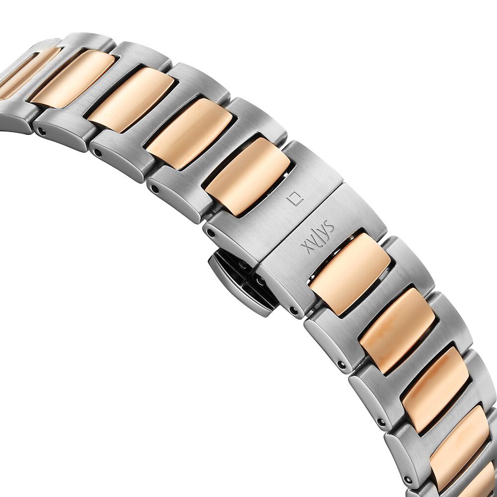 Buy Online Xylys Quartz Analog with Date Silver Dial Two Toned