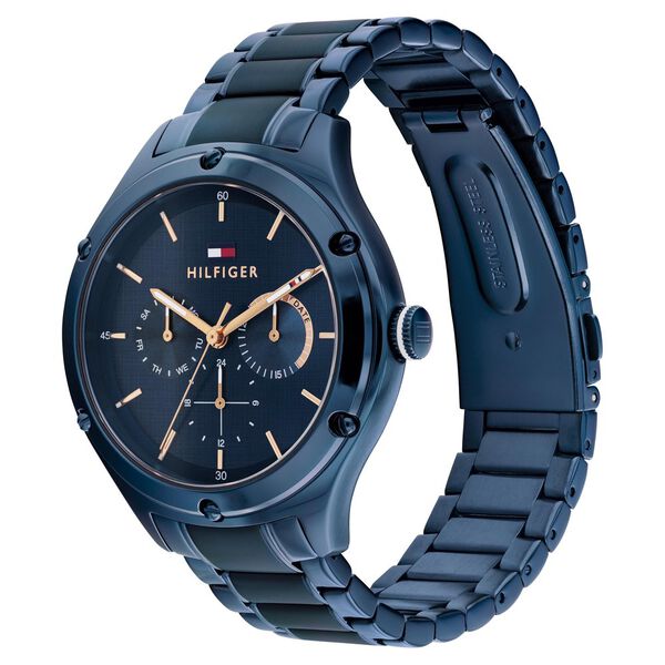 Tommy Hilfiger Quartz Analog with Day and Date Blue dial Stainless Steel Strap Watch for Women - image number 1