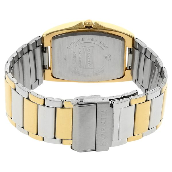 Sonata Quartz Analog Champagne Dial Metal Strap Watch for Men - image number 3