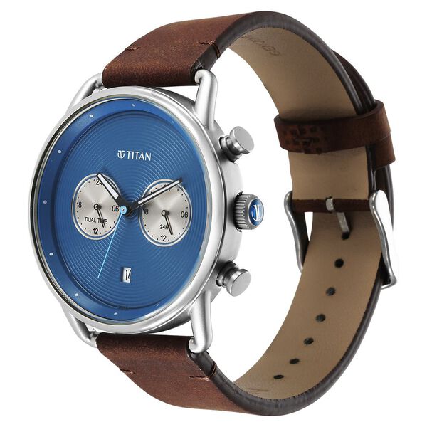 Titan Quartz Analog Leather Strap Watch for Men - image number 2