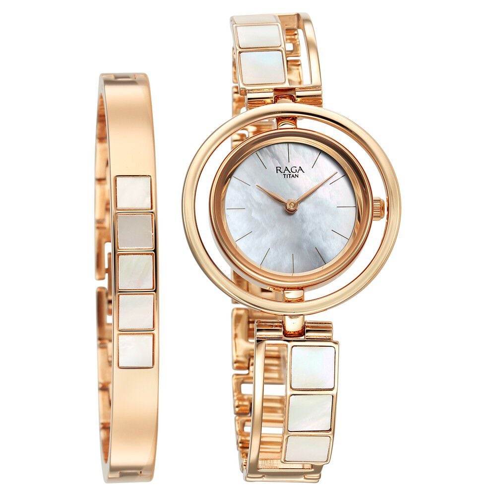 Titan Raga Delight Round Shape Women Watch - 95201WM01 Helios Watch Store