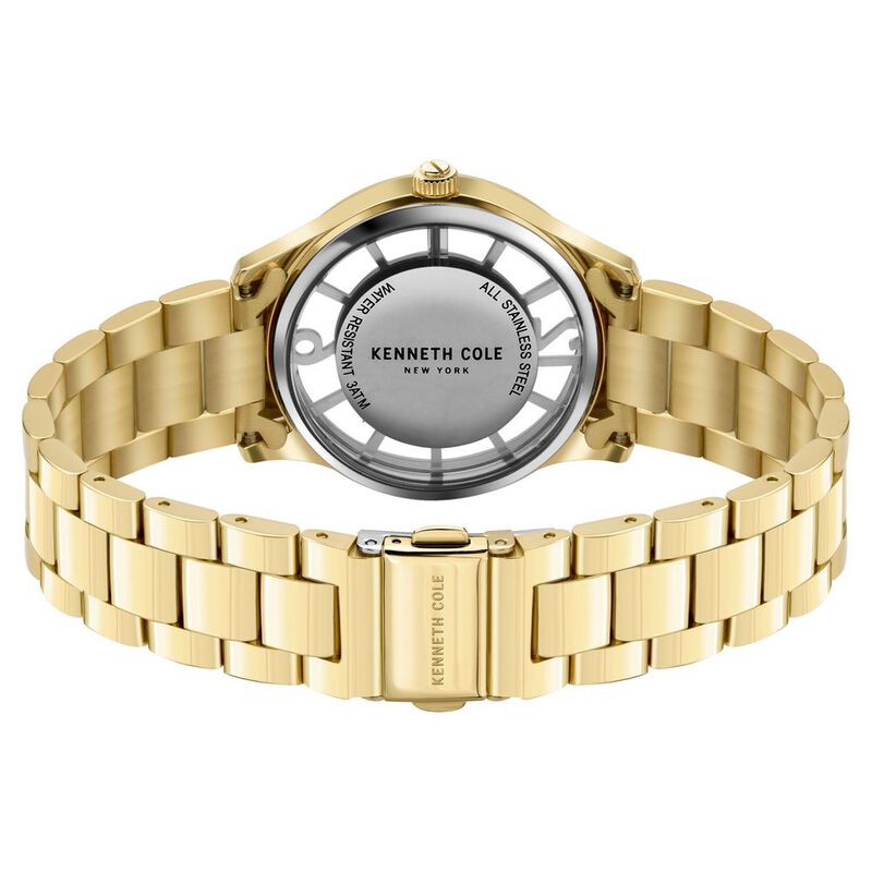 Kenneth Cole Quartz Analog Golden Dial Stainless Steel Strap Watch for Women - image number 2
