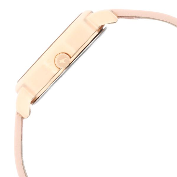 Fastrack Uptown Retreat Quartz Analog Rose Gold Dial Leather Strap Watch for Girls - image number 4