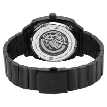 Fastrack Automatics Collection Blue Dial Black Stainless Steel Strap Watch For Guys