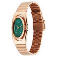 Fastrack UFO Quartz Analog Green Mother Of Pearl Dial Rose Gold Colour Stainless Steel Strap Watch For Girls - image number 2