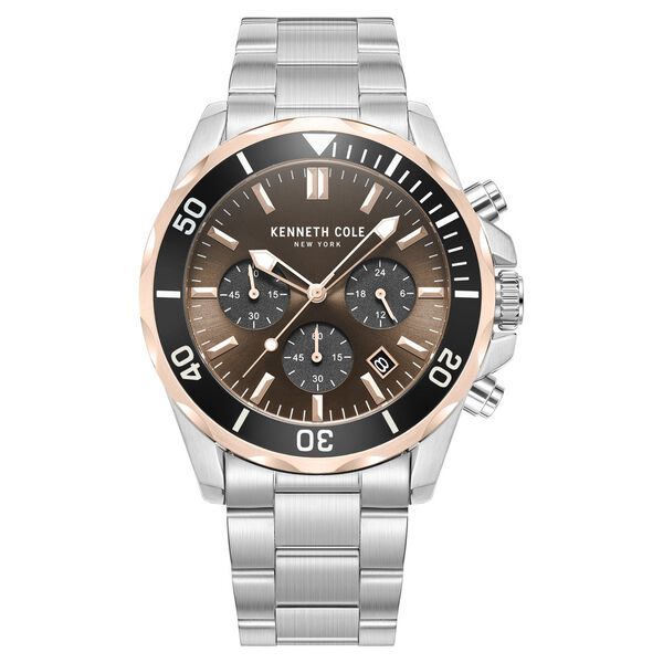 Kenneth Cole Quartz Chronograph Brown dial Metal Strap Watch for Men - image number 0