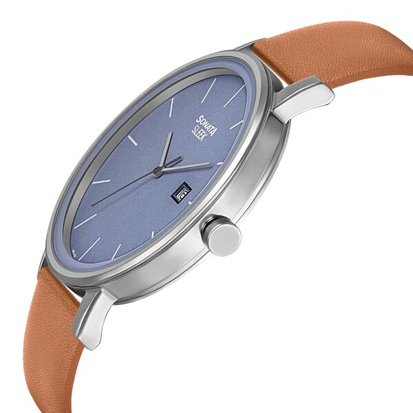 Sonata Quartz Analog with Date Leather Strap Watch for Men - image number 2