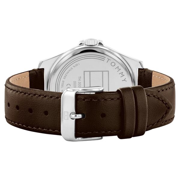 Tommy Hilfiger Quartz Analog Black Leather Strap for Men - image number 2