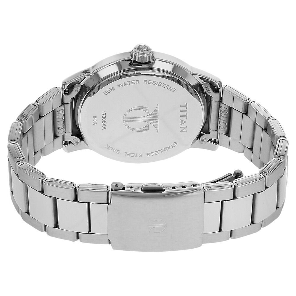Buy Online Titan Quartz Analog Silver Dial Stainless Steel Strap Watch for Men nr1730sm01 Titan