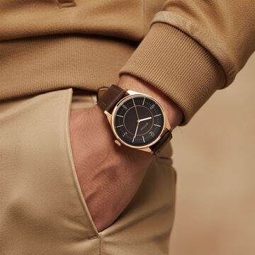 Titan Neo Basics Analog with Brown Dial Brown Leather Strap Watch for Men