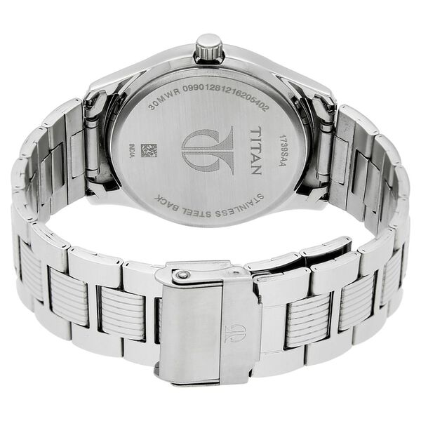 Titan Quartz Analog White Dial Stainless Steel Strap Watch for Men - image number 3