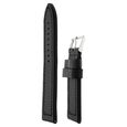 24 mm Black Genuine Leather Straps for Men - image number 2
