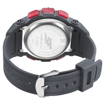 SF Digital Dial Black PU Strap Watch for Men