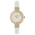 Xylys Swiss Analog Two Toned Stainless Steel And Ceramic Strap and Mother of Pearl Dial Watch For Women