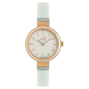 Xylys Quartz Analog Mother of Pearl Dial Stainless Steel & Ceramic Strap Watch for Women