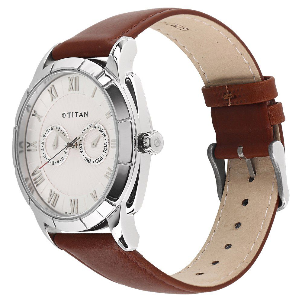 Buy Online Titan Smartsteel White Dial Quartz Multifunction