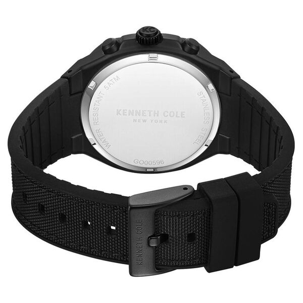Kenneth Cole Quartz Chronograph Black Dial Black Silicone Strap Watch For Men - image number 4
