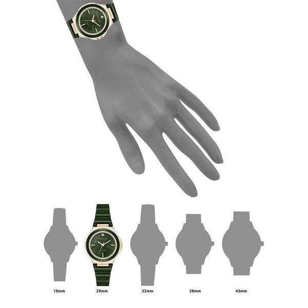 Anne Klein Quartz Analog Green Dial Green Ceramic Strap Watch For Women - image number 3