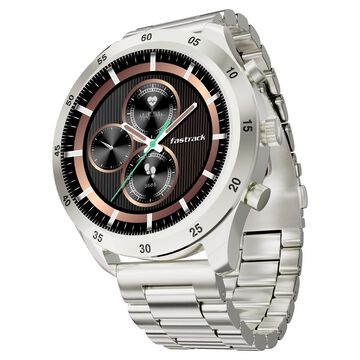 Fastrack Magnus FX2 Unisex Smart Watch With Silver Metal Strap