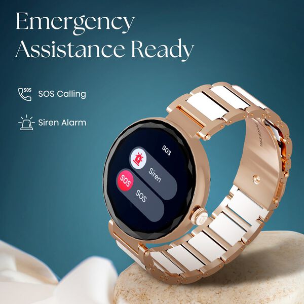 Titan Elixir with All 316L SS construction, 3.04 CM AMOLED Display, BT Calling, Skin Temperature Sensor, Womens Health - image number 4