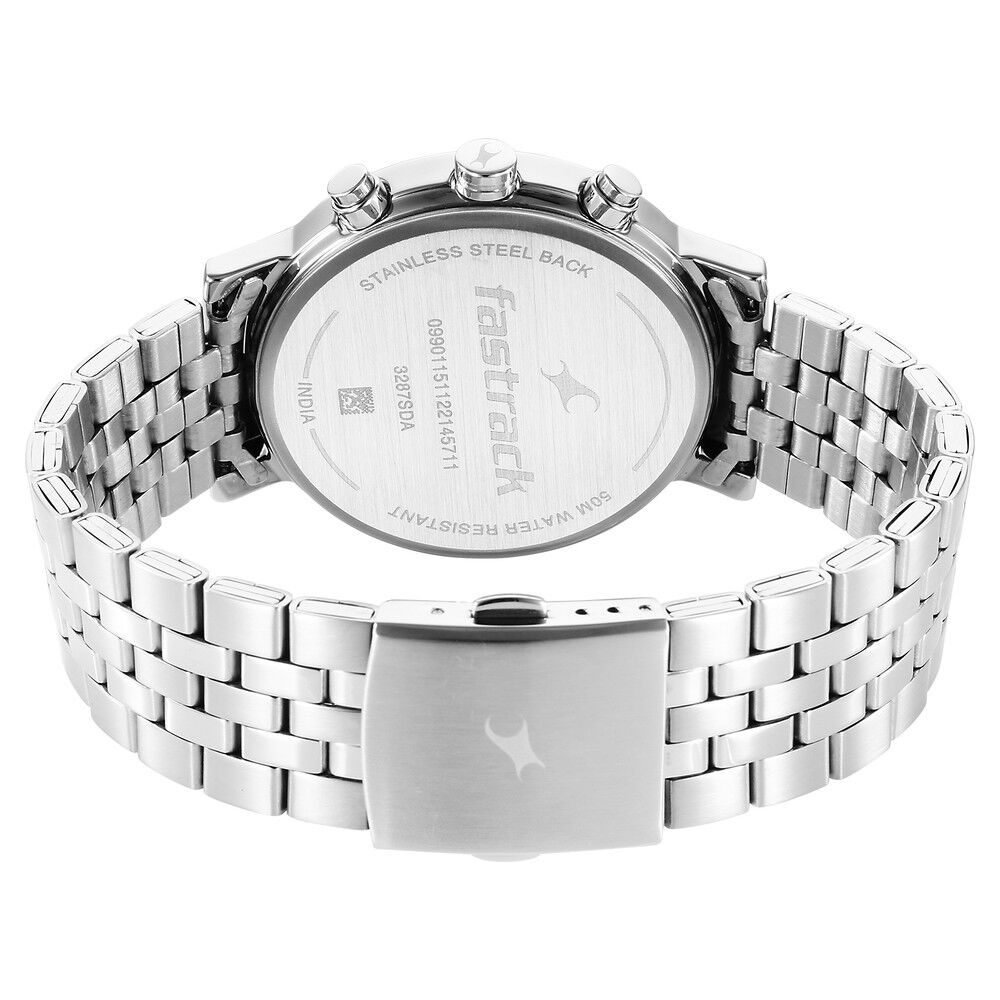 Buy Online Fastrack Tick Tock White Dial Watch for Guys 3287sm01