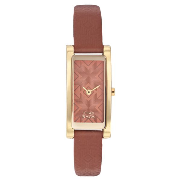 Titan Quartz Analog Orange Dial Watch for Women - image number 0
