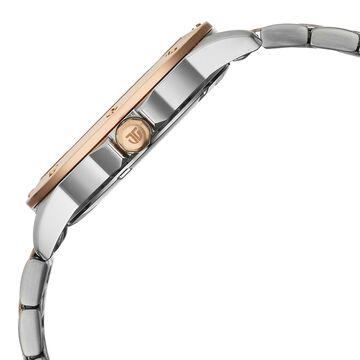 Titan Glamour Quartz Analog with Date White Dial Two Toned Stainless Steel Strap Watch For Women