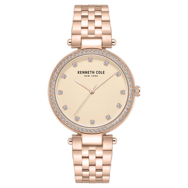 Kenneth Cole Quartz Analog Rose Gold Dial Stainless Steel Strap Watch For Women - image number 0