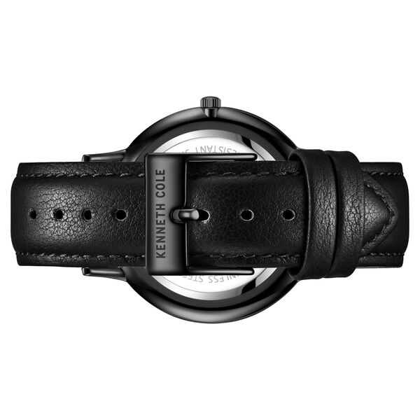 Kenneth Cole Quartz Analog Black Dial Leather Strap Watch for Men - image number 2