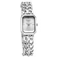 Titan Raga Showstopper Quartz Analog Silver Dial Silver Metal Strap Rectangular Shaped Watch For Women - image number 1